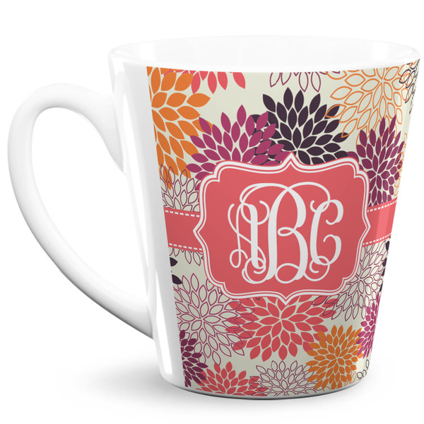 Custom Mums Flower 12 Oz Latte Mug (Personalized)
