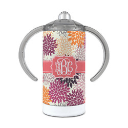 Mums Flower 12 oz Stainless Steel Sippy Cup (Personalized)