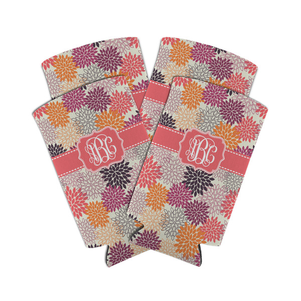 Mums Flower 12oz Tall Can Sleeve - Set of 4 - MAIN