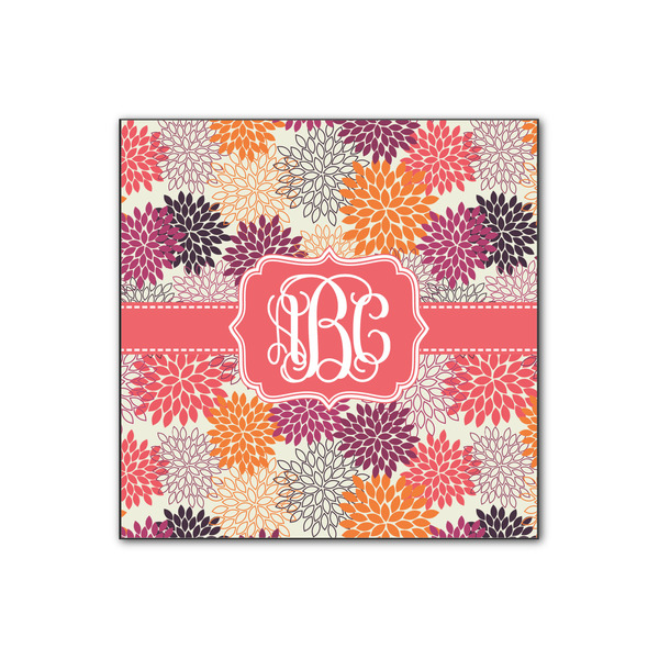 Custom Mums Flower Wood Print - 12x12 (Personalized)