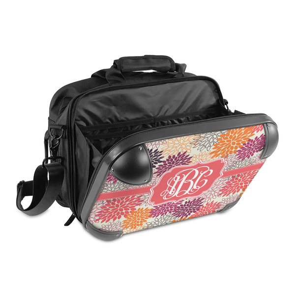 Mums Flower 15" Hard Shell Briefcase - Open