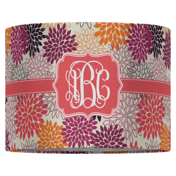 Mums Flower 16" Drum Lampshade - FRONT (Fabric)