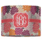 Mums Flower 16" Drum Lampshade - FRONT (Fabric)