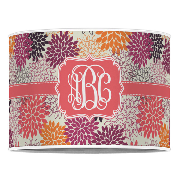 Mums Flower 16" Drum Lampshade - FRONT (Poly Film)