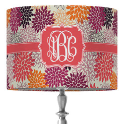 Mums Flower 16" Drum Lamp Shade - Fabric (Personalized)