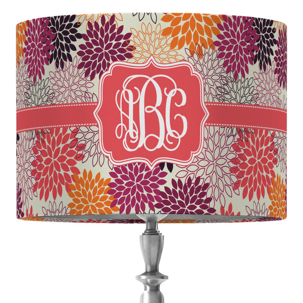 Custom Mums Flower 16" Drum Lamp Shade - Fabric (Personalized)