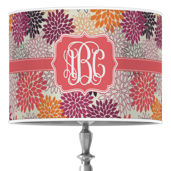 Custom Mums Flower 16" Drum Lamp Shade - Poly-film (Personalized)