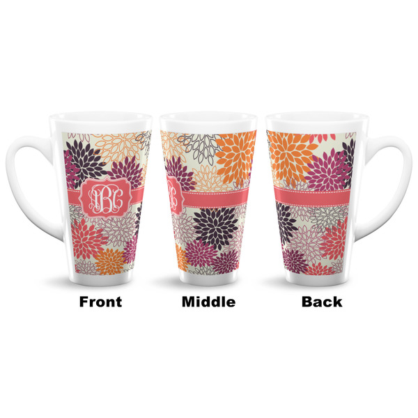 Mums Flower 16 Oz Latte Mug - Approval