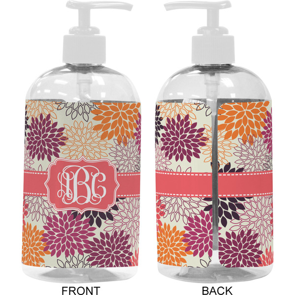 Mums Flower 16 oz Plastic Liquid Dispenser- Approval- White