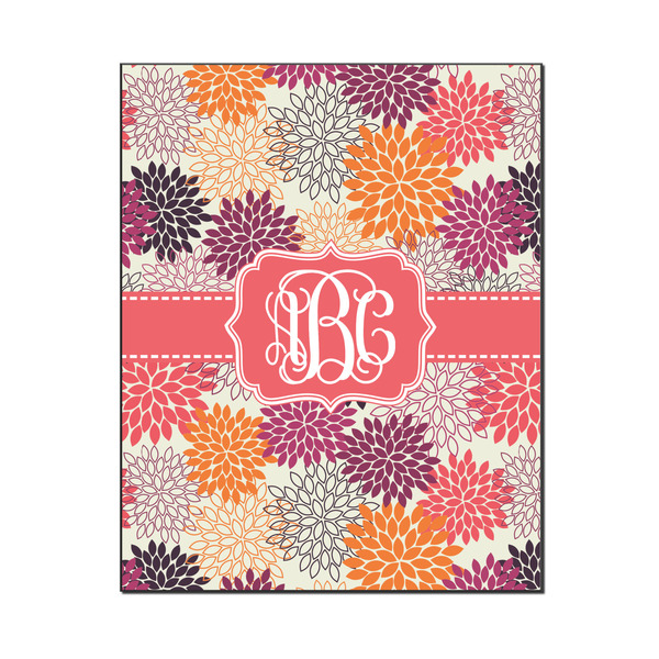 Custom Mums Flower Wood Print - 16x20 (Personalized)