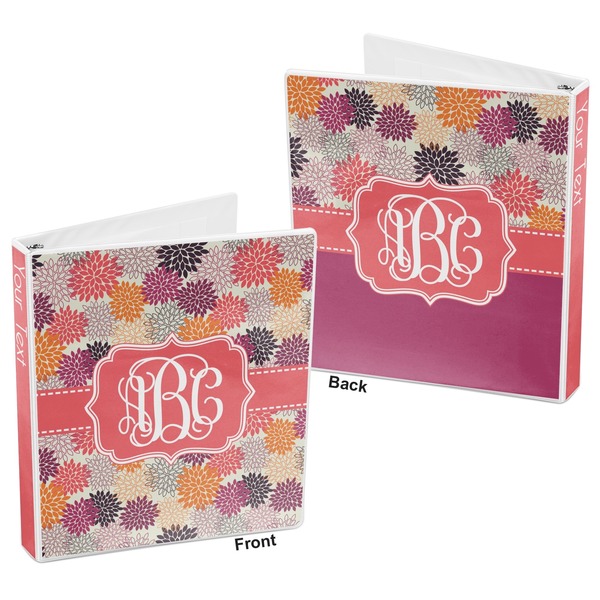 Mums Flower 3-Ring Binder Front and Back