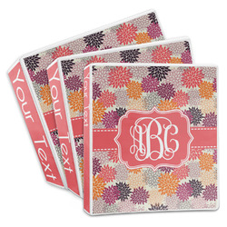 Mums Flower 3-Ring Binder (Personalized)