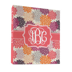 Mums Flower 3 Ring Binder - Full Wrap - 1" (Personalized)
