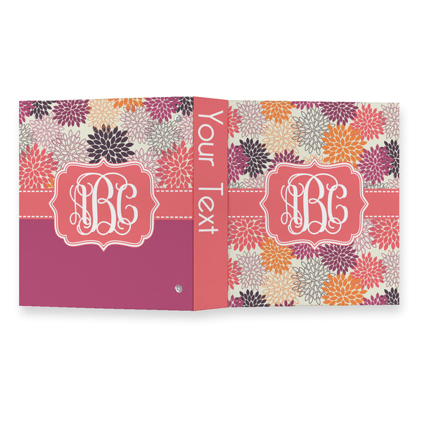 Mums Flower 3 Ring Binders - Full Wrap - 1" - OPEN OUTSIDE
