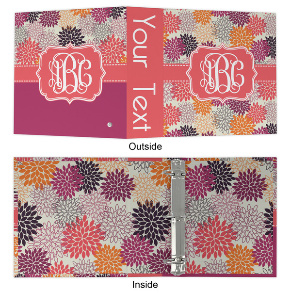 Mums Flower 3 Ring Binders - Full Wrap - 2" - APPROVAL