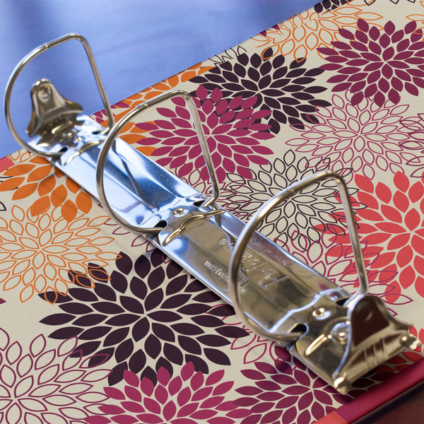 Mums Flower 3 Ring Binders - Full Wrap - 2" - DETAIL