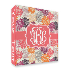 Mums Flower 3 Ring Binder - Full Wrap - 2" (Personalized)