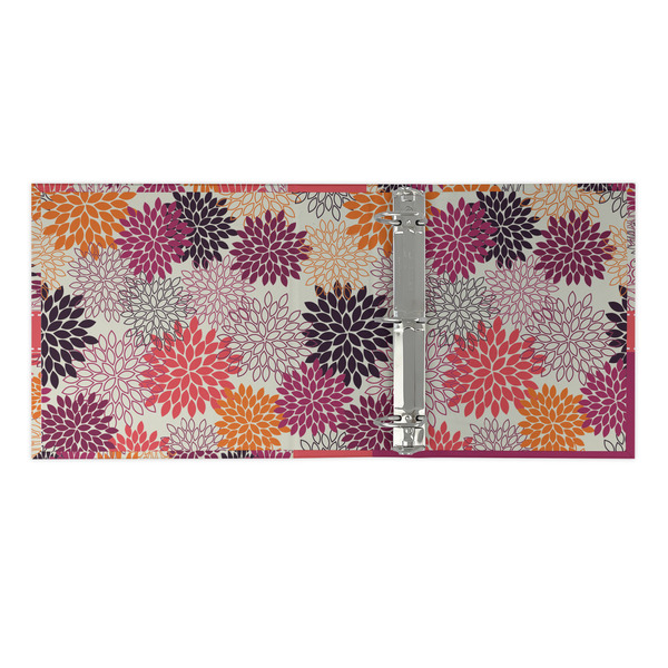 Mums Flower 3 Ring Binders - Full Wrap - 2" - OPEN INSIDE