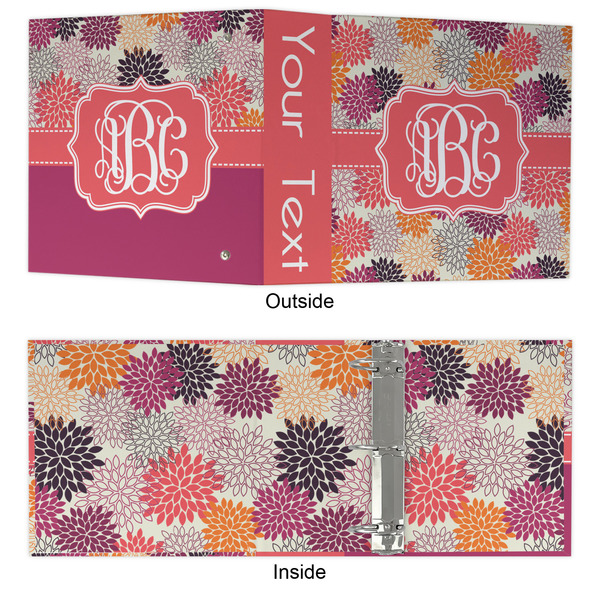 Mums Flower 3 Ring Binders - Full Wrap - 3" - APPROVAL