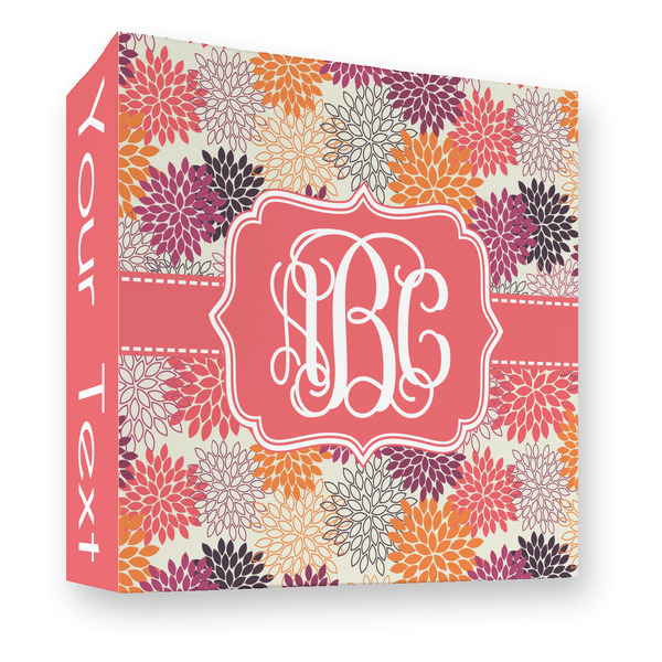 Mums Flower 3 Ring Binders - Full Wrap - 3" - FRONT