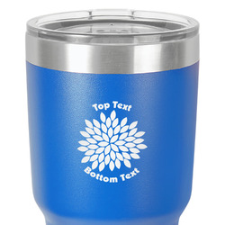 Mums Flower 30 oz Stainless Steel Tumbler - Royal Blue - Single-Sided (Personalized)