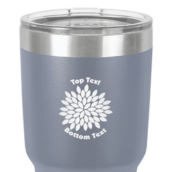 Mums Flower 30 oz Stainless Steel Tumbler - Grey - Double-Sided (Personalized)