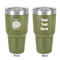 Mums Flower 30 oz Stainless Steel Tumbler - Olive - Double-Sided (Personalized)