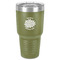 Mums Flower 30 oz Stainless Steel Tumbler - Olive - Single-Sided (Personalized)