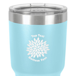 Mums Flower 30 oz Stainless Steel Tumbler - Teal - Double-Sided (Personalized)