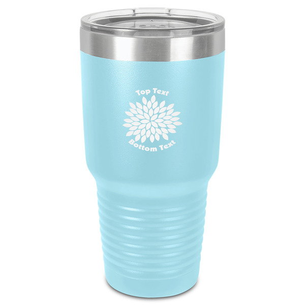 Custom Mums Flower 30 oz Stainless Steel Tumbler - Teal - Single-Sided (Personalized)