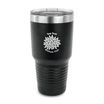 Mums Flower 30 oz Stainless Steel Tumbler - Black - Single Sided (Personalized)