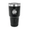 Mums Flower 30 oz Stainless Steel Ringneck Tumblers - Black - FRONT