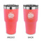 Mums Flower 30 oz Stainless Steel Tumbler - Coral - Double Sided (Personalized)