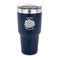 Mums Flower 30 oz Stainless Steel Ringneck Tumblers - Navy - FRONT