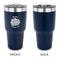 Mums Flower 30 oz Stainless Steel Ringneck Tumblers - Navy - Single Sided - APPROVAL