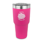 Mums Flower 30 oz Stainless Steel Tumbler - Pink - Single Sided (Personalized)