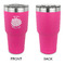 Mums Flower 30 oz Stainless Steel Ringneck Tumblers - Pink - Single Sided - APPROVAL