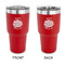 Mums Flower 30 oz Stainless Steel Ringneck Tumblers - Red - Double Sided - APPROVAL