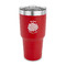 Mums Flower 30 oz Stainless Steel Ringneck Tumblers - Red - FRONT