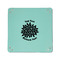 Mums Flower 6" x 6" Teal Leatherette Snap Up Tray - APPROVAL