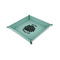 Mums Flower 6" x 6" Teal Leatherette Snap Up Tray - CHILD MAIN