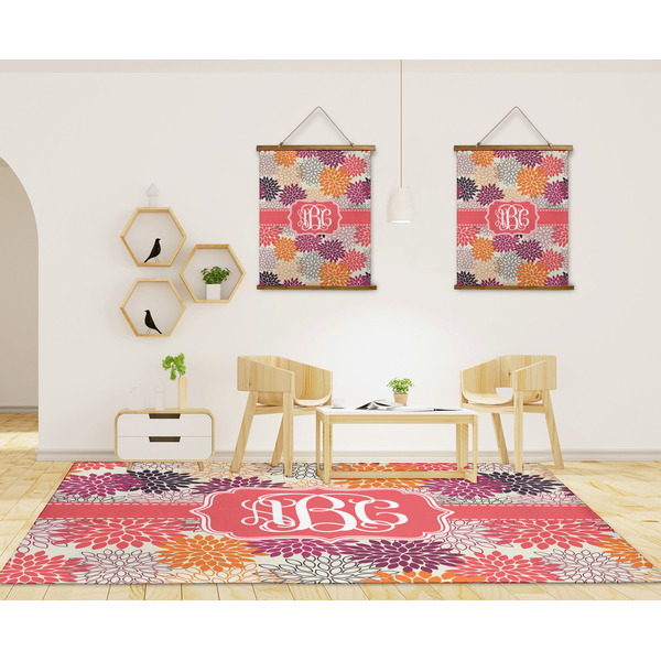 Mums Flower 8'x10' Indoor Area Rugs - IN CONTEXT