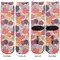 Mums Flower Adult Crew Socks - Double Pair - Front and Back - Apvl