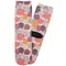 Mums Flower Adult Crew Socks - Single Pair - Front and Back