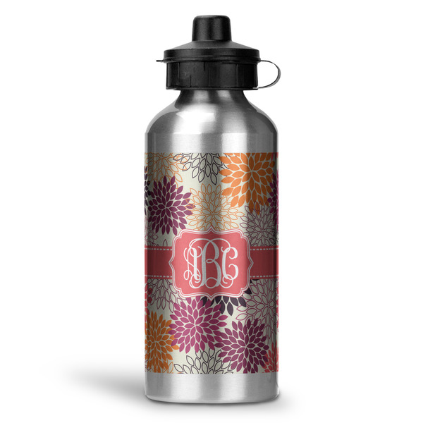 Custom Mums Flower Water Bottle - Aluminum - 20 oz (Personalized)