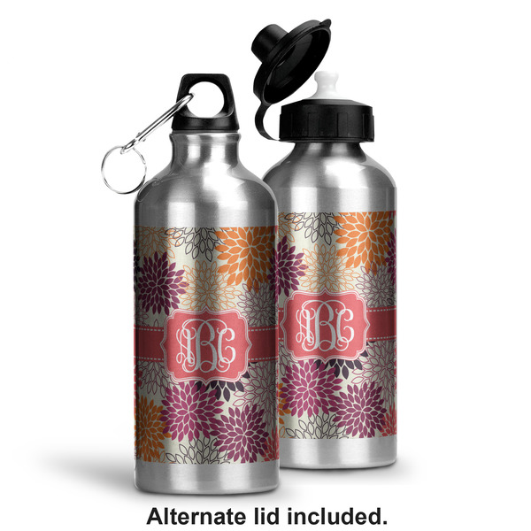 Mums Flower Aluminum Water Bottle - Alternate lid options