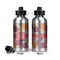 Mums Flower Aluminum Water Bottle - Front and Back