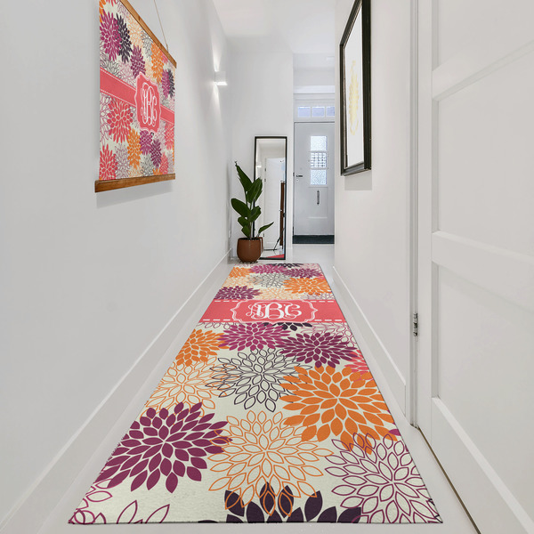 Mums Flower Area Rug Sizes - In Context (vertical)