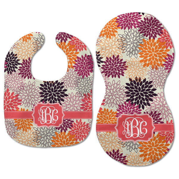 Mums Flower Baby Bib & Burp Set - Approval (new bib & burp)