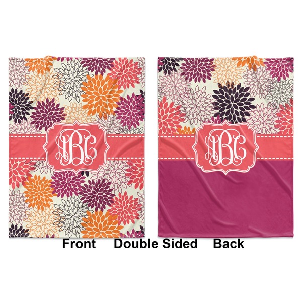Mums Flower Baby Blanket (Double Sided - Printed Front and Back)